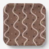 Dark Chocolate Drizzle and Sprinkles Pattern Pappteller (Vorderseite)