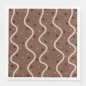 Dark Chocolate Drizzle and Sprinkles Pattern Serviette (Vorderseite)