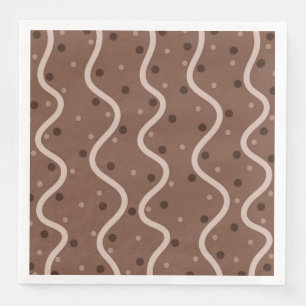 Dark Chocolate Drizzle and Sprinkles Pattern Serviette