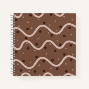 Dark Chocolate Drizzle & Sprinkles Pattern Journal Notizblock