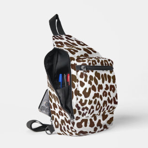 Dark Chocolate Leopard Print Crossbody Bag