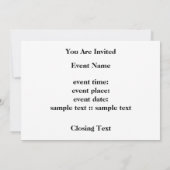 Dark Chocolate Movie Einladung (Rückseite)