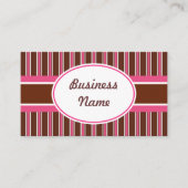 Dark Chocolate Stripes Business Card Visitenkarte (Vorderseite)