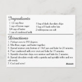 Dark Chocolate Toffee Bars Postkarte (Rückseite)