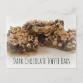 Dark Chocolate Toffee Bars Postkarte (Vorderseite)