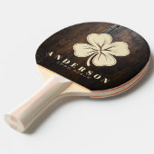 Dark Chopping Block Four Leaf Clover with Name Tischtennis Schläger (Vorderseite)