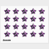 Dark Chrome Matter Stern-Aufkleber (Blatt)