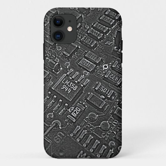 Dark Circuitry iPhone Case (Rückseite)