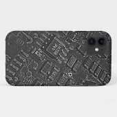 Dark Circuitry iPhone Case (Rückseite (Horizontal))