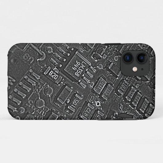 Dark Circuitry iPhone Case (Rückseite (Horizontal))