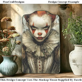 Dark Circus Queen Hearts Harlequin DZ2R Decoupage Seidenpapier