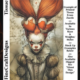 Dark Circus Queen Hearts Harlequin DZ2R Decoupage Seidenpapier