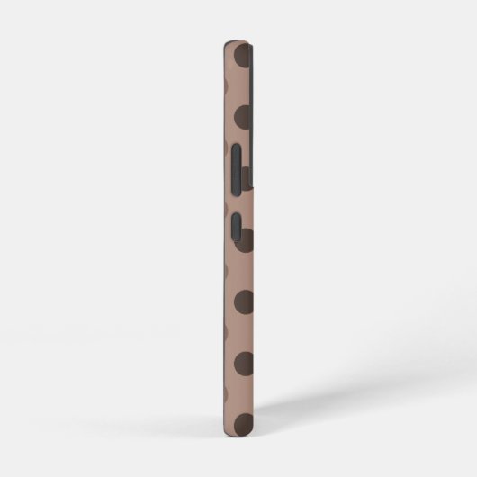 Dark Cocoa Polka Dot and Strip Pattern Samsung Galaxy Hülle (Rechte Seite)