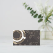 Dark Coffee Shop Loyalty Card Treuekarte (Stehend Vorderseite)