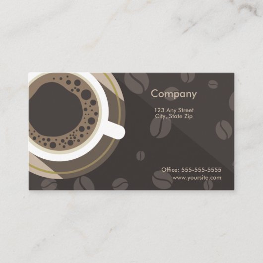 Dark Coffee Shop Loyalty Card Treuekarte (Vorderseite)