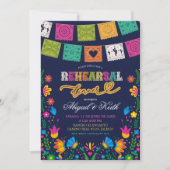 Dark Colorful Talavera Mexican Reheasal Dinner Einladung (Vorderseite)