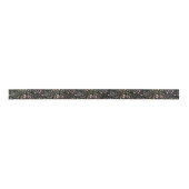 Dark Colorful Wildflower Flower Pattern Black Satinband (Vorderseite)