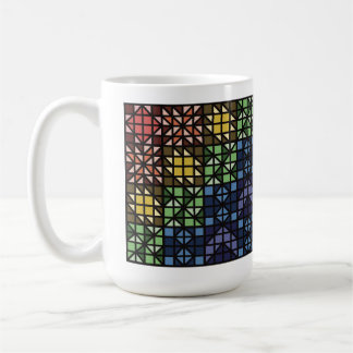 Dark Colourful Quilt Blocks Coffee Mug Kaffeetasse