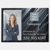 Dark Company Foto Logo Werbeunternehmen Magnet (Vorderseite)