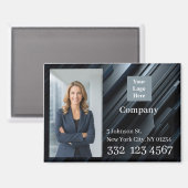 Dark Company Foto Logo Werbeunternehmen Magnet (Vorderseite/Rückseite)