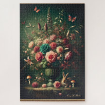 Dark Cotattcore Floral Bunny Mushroom Bouquet