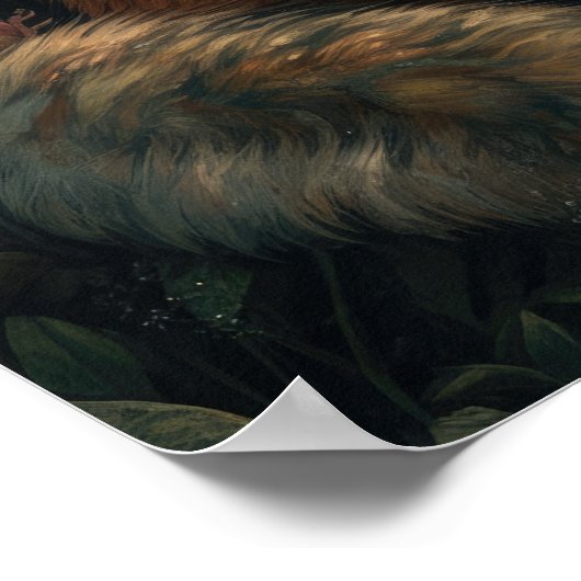 Dark Cotattcore Red Fox Art Print Poster (Ecke)