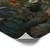 Dark Cotattcore Red Fox Art Print Poster (Ecke)