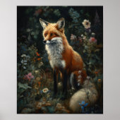 Dark Cotattcore Red Fox Art Print Poster (Vorne)