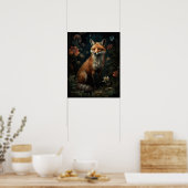 Dark Cotattcore Red Fox Art Print Poster (Küche)