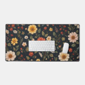 Dark Cotattecore Floral Desk Mat | Barockschreibti Schreibtischunterlage (Tastatur & Maus)