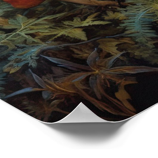 Dark Cotattecore Mushroom Art Print Poster (Ecke)