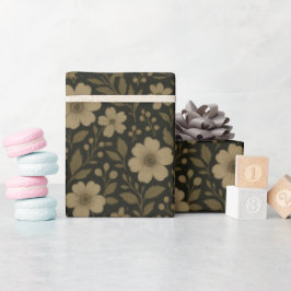 Dark Cottagecore Rustikale Wildblume Boho Summer Geschenkpapier