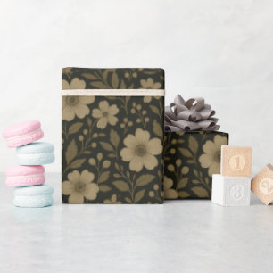 Dark Cottagecore Rustikale Wildblume Boho Summer Geschenkpapier