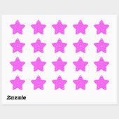 Dark Cotton Candy Pink Skull Star Aufkleber (Blatt)