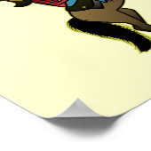 Dark Cowgirl am Pferd Poster (Ecke)