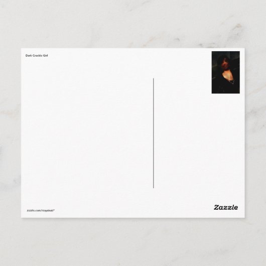 Dark Crackle Nightmare Girl Postkarte (Rückseite)