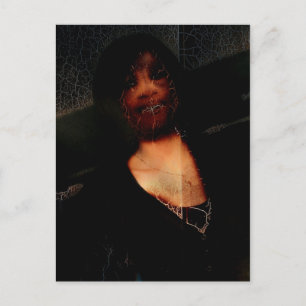 Dark Crackle Nightmare Girl Postkarte