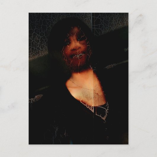 Dark Crackle Nightmare Girl Postkarte (Vorderseite)