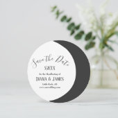 Dark Crescent Moon Wicca Handfasting Save the Date (Stehend Vorderseite)