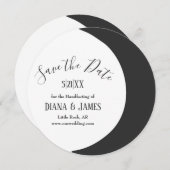 Dark Crescent Moon Wicca Handfasting Save the Date (Vorne/Hinten)