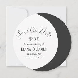 Dark Crescent Moon Wicca Handfasting Save the Date