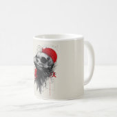 Dark Crow Skull Gothic Grunge Art Mug Kaffeetasse (VorderseiteRechts)