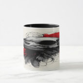 Dark Crow Skull Gothic Grunge Art Mug Tasse (Zentrum)