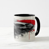 Dark Crow Skull Gothic Grunge Art Mug Tasse (VorderseiteRechts)