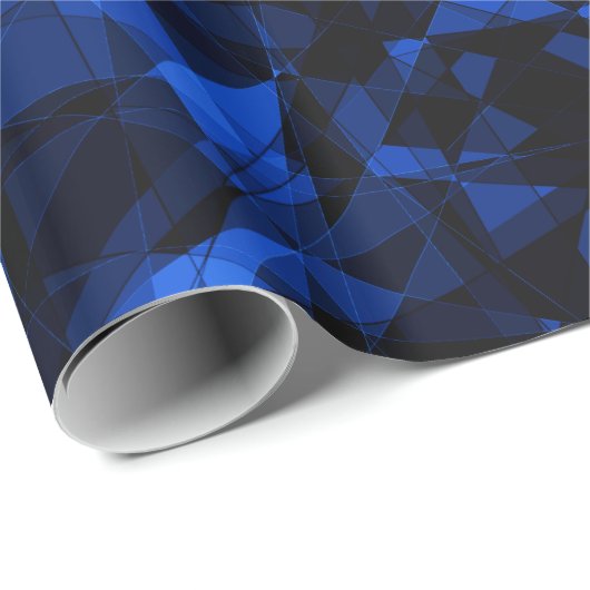 Dark Crystal Mandala Blue Geschenkpapier (Rolleneckpunkt)