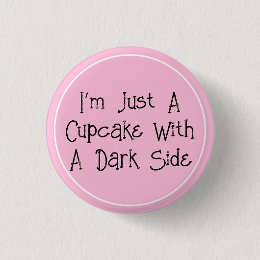 Dark Cupcake Pastel Goth Button (Vorderseite)