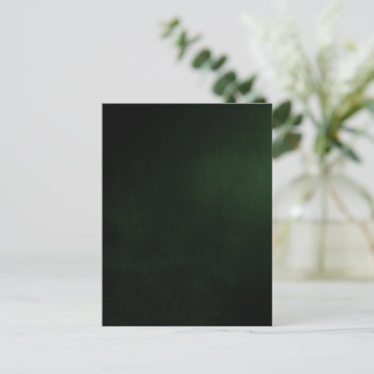 Dark Custom Green Background Postkarte (Stehend Vorderseite)