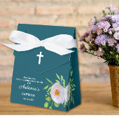 Dark Cyan Baby Boy Baptism Favor Box Geschenkschachtel