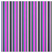 Dark Cyan, Fuchsia, Beige und Schwarz Muster Stoff (Muster)
