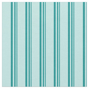 Dark Cyan & Turquoise Lines/Stripmuster Stoff